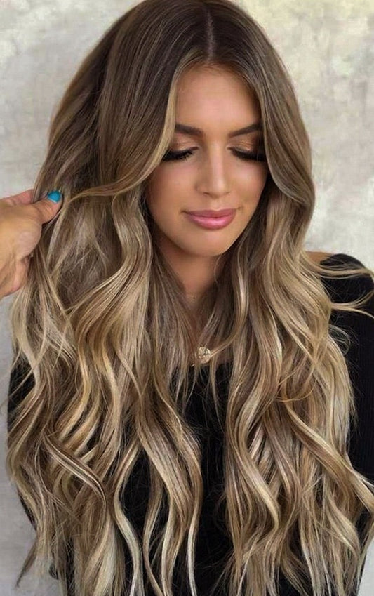 Honey Beige Balayage - Wavy/Curly 🍯✨